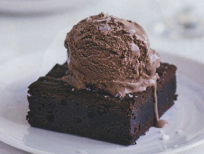 picture of Malted brownies with sea salt
 cake